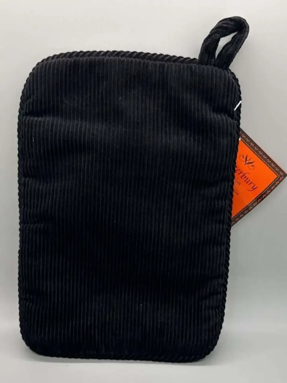 Canterbury Collection Black Witch Pot Holder Hooked Corduroy Handmade NWT Vtg